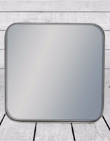 Small Square Silver Framed Arden Wall Mirror - M381