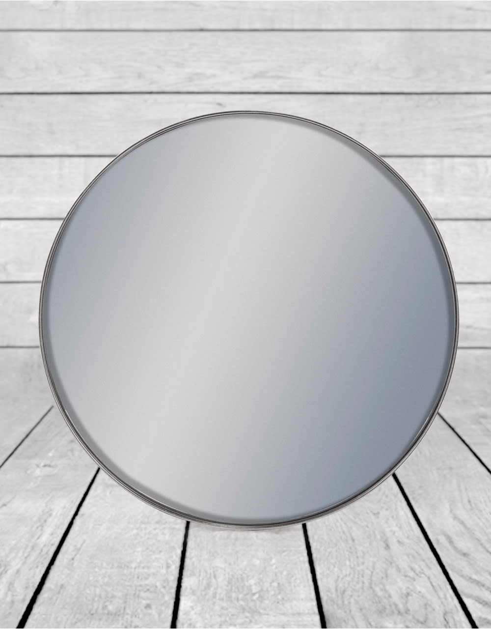 Medium Round Silver Framed Arden Wall Mirror - M383