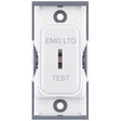 Selectric GRID360 White 20A DP 1 Way Keyswitch Module Marked ‘EMG LTG TEST’ with White Insert