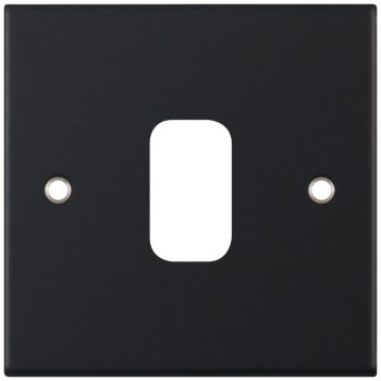 Selectric 5M GRID360 Matt Black 1 Gang Faceplate