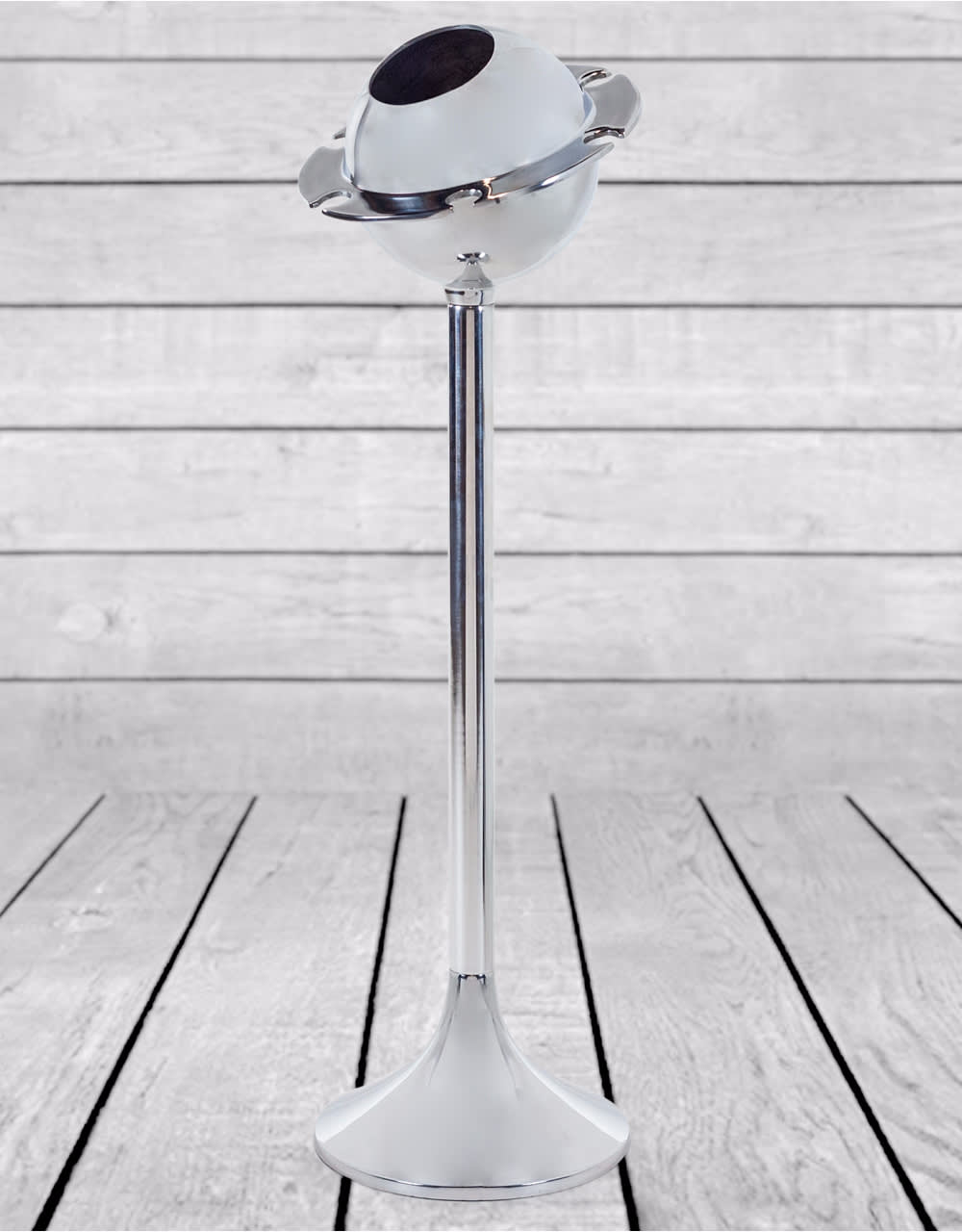 Polished Aluminium Floor Standing Saturn Ice Bucket - AL133X