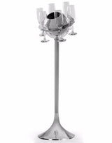 Polished Aluminium Floor Standing Saturn Ice Bucket - AL133X