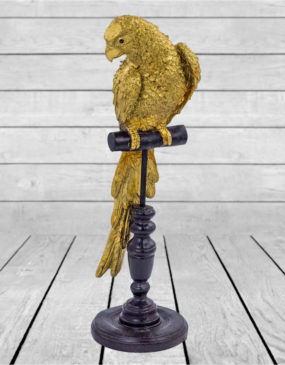 Gold Parrot on Perch Figure - RM61