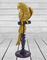 Gold Parrot on Perch Figure - RM61