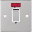 Selectric 5M Satin Chrome 1 Gang 45A DP Switch with Neon and White Insert