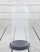 Large Glass Dome/Cloche on Black Wooden Base - GW56