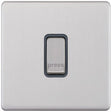 Selectric 5M-Plus Screwless Satin Chrome 1 Gang 10A Push to Make Switch with Grey Insert