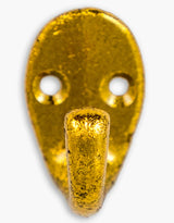 Medium Round Gold Metal Mirror on Hanging Rope with Hook - JRG12