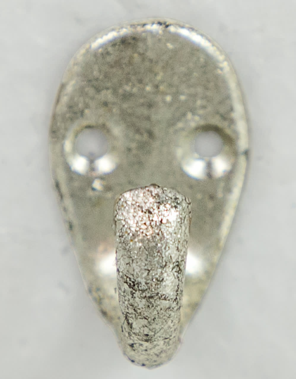 Medium Round Silver/Champagne Metal Mirror on Hanging Rope with Hook - JRG15