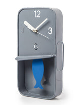 Grey Metal Sardine Tin Pendulum Wall Clock - HKL11