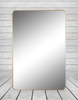 Large Rectangular Gold Framed Arden Wall Mirror - M388