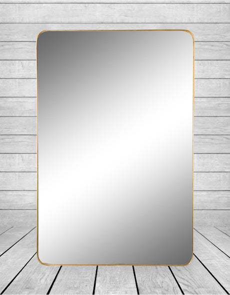 Large Rectangular Gold Framed Arden Wall Mirror - M388