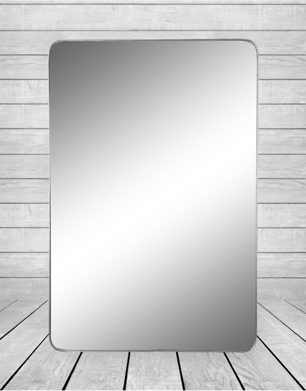 Large Rectangular Silver Framed Arden Wall Mirror - M389