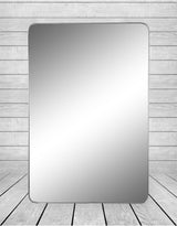 Large Rectangular Silver Framed Arden Wall Mirror - M389