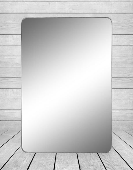 Large Rectangular Silver Framed Arden Wall Mirror - M389