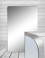 Large Rectangular Silver Framed Arden Wall Mirror - M389