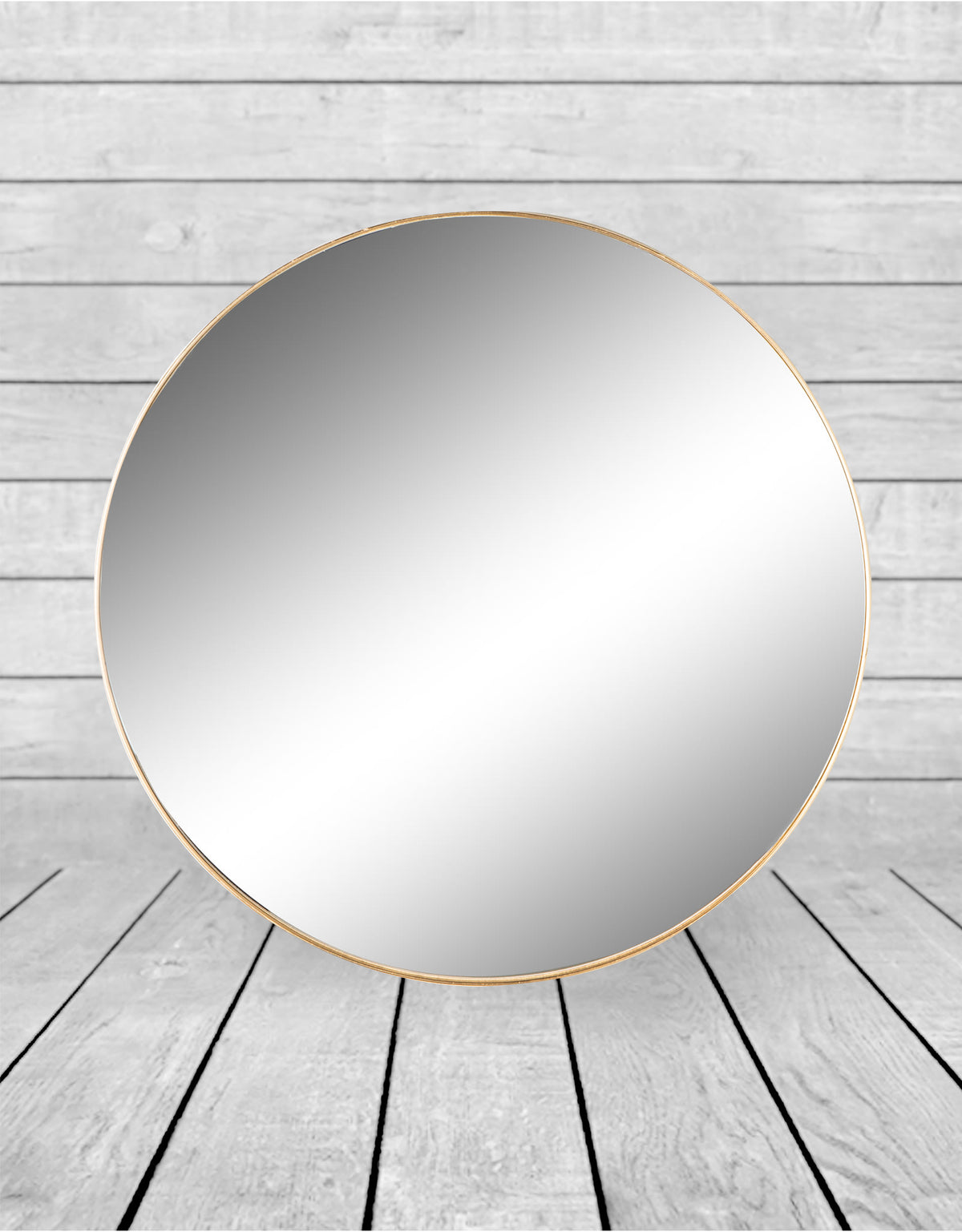 Large Round Gold Framed Arden Wall Mirror - M390