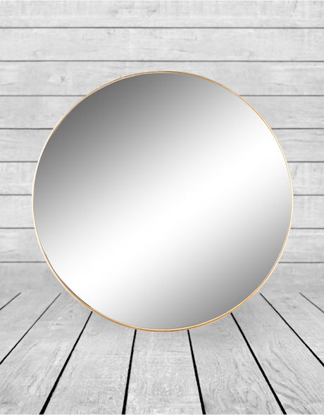 Large Round Gold Framed Arden Wall Mirror - M390
