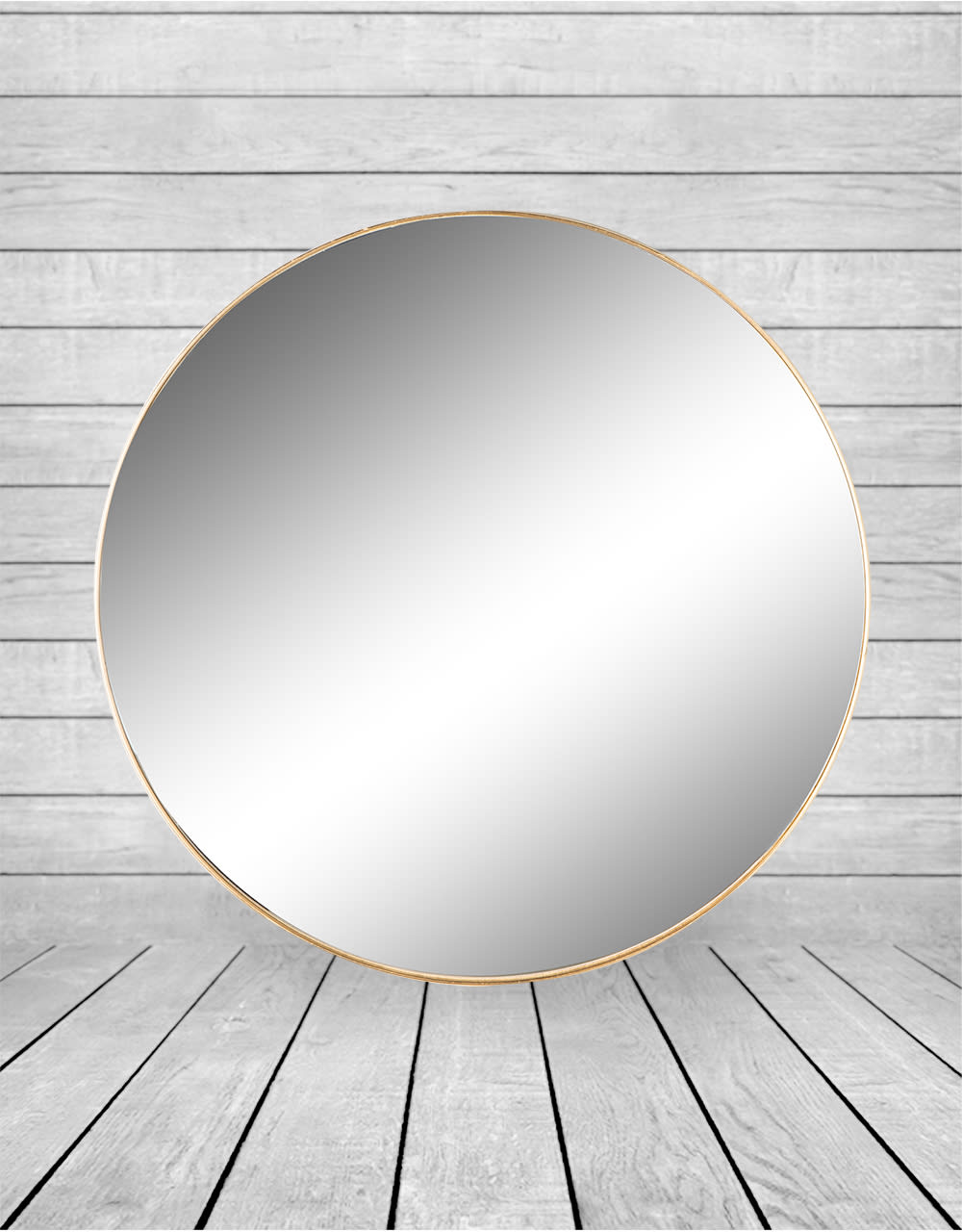 Extra Large Round Gold Framed Arden Wall Mirror - M392