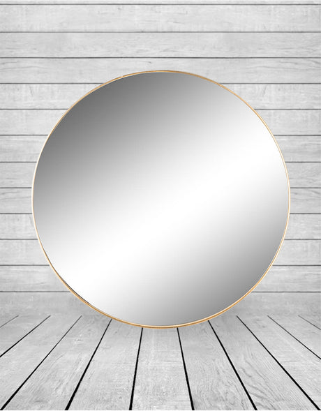 Extra Large Round Gold Framed Arden Wall Mirror - M392