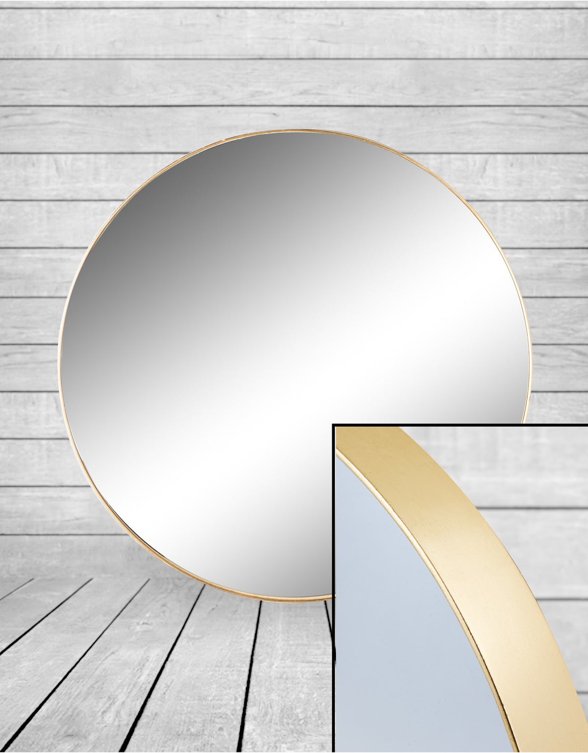 Extra Large Round Gold Framed Arden Wall Mirror - M392