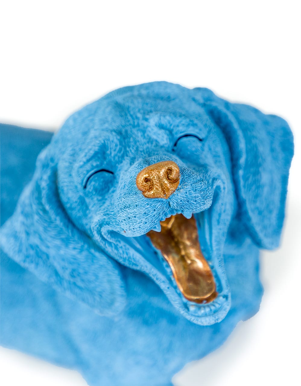 Blue Laughing Dachshund Figure - FL57