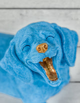 Blue Laughing Dachshund Figure - FL57