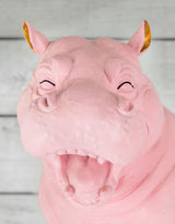 Pink with Gold Details Laughing Hippo Figure - FL58