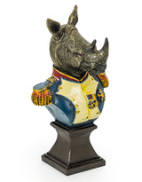 Small Gentry Rhino Bust on Square Base - BD147