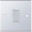 Selectric 5M Polished Chrome 1 Gang 10A 2 Way Switch with White Insert