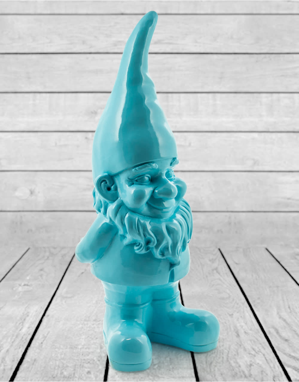 Large Bright Blue Standing Gnome Figure - FL113