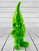 Large Bright Green Standing Gnome Figure - FL114