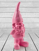 Large Bright Pink Standing Gnome Figure - FL116
