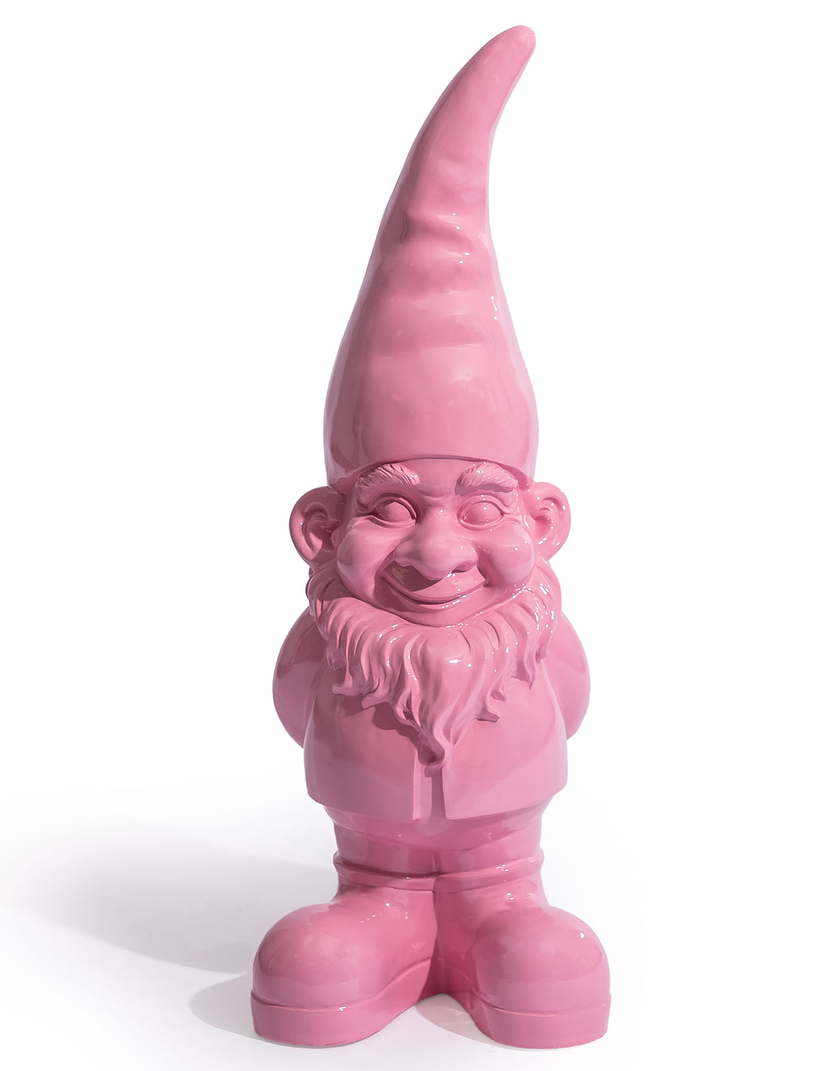 Giant Bright Pink Standing Gnome Figure - FL118