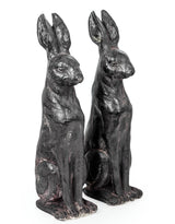 Pair of Small Rustic Rabbit Figures (1 PAIR PER CARTON) - NBR23