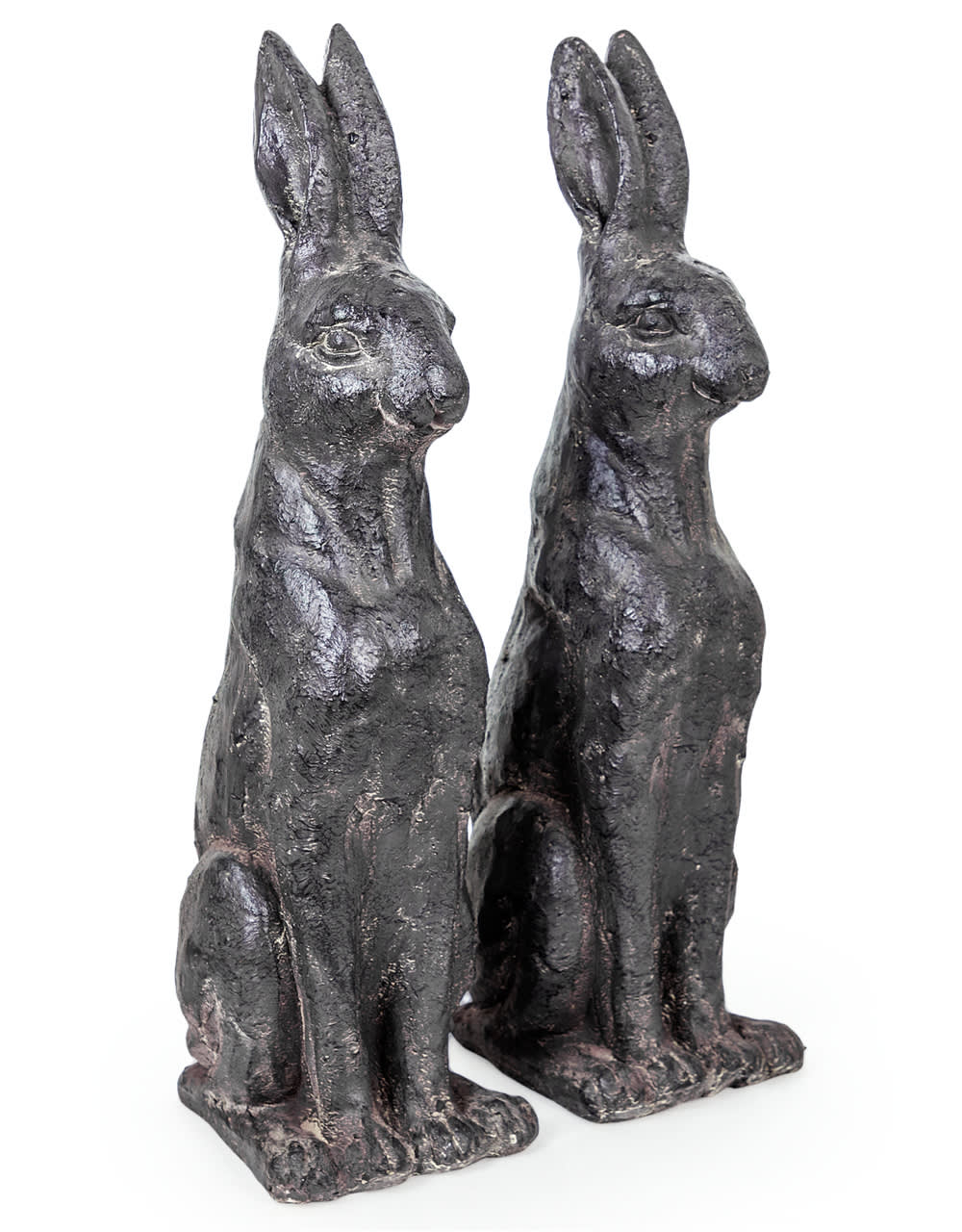Pair of Large Rustic Rabbit Figures (1 PAIR PER CARTON) - NBR24