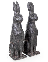 Pair of Large Rustic Rabbit Figures (1 PAIR PER CARTON) - NBR24