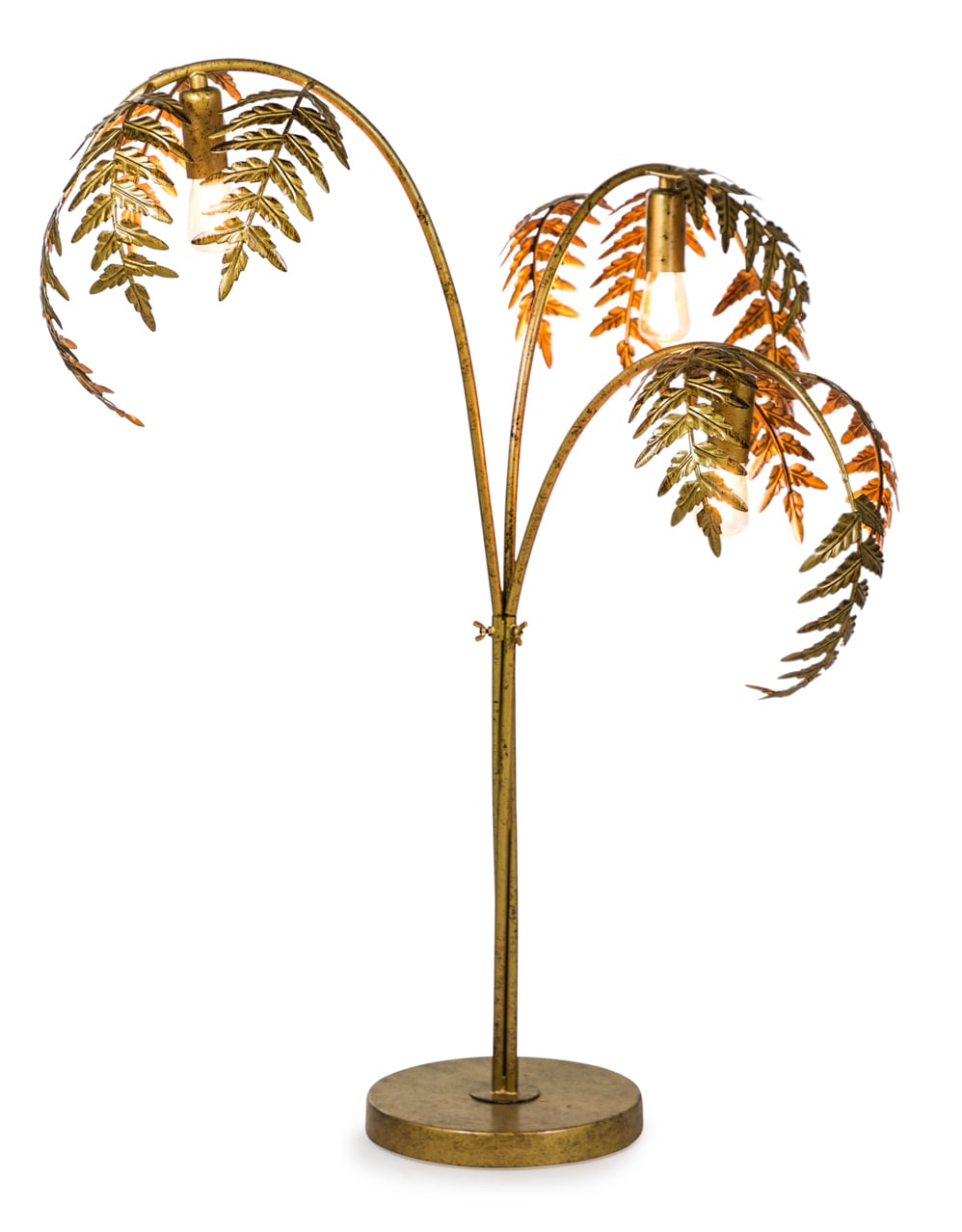 Antique Gold Palm Leaf Table Lamp - CH283