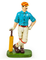 Cast Iron Antiqued Cricketer Door Stop - STM53