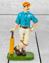 Cast Iron Antiqued Cricketer Door Stop - STM53