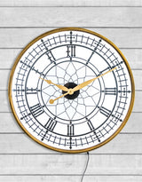 Large Gold Framed Backlit Wall Clock - FCM1