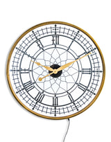 Large Gold Framed Backlit Wall Clock - FCM1