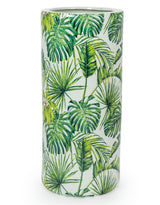 White Ceramic Tropical Leaf Umbrella Stand - BP284