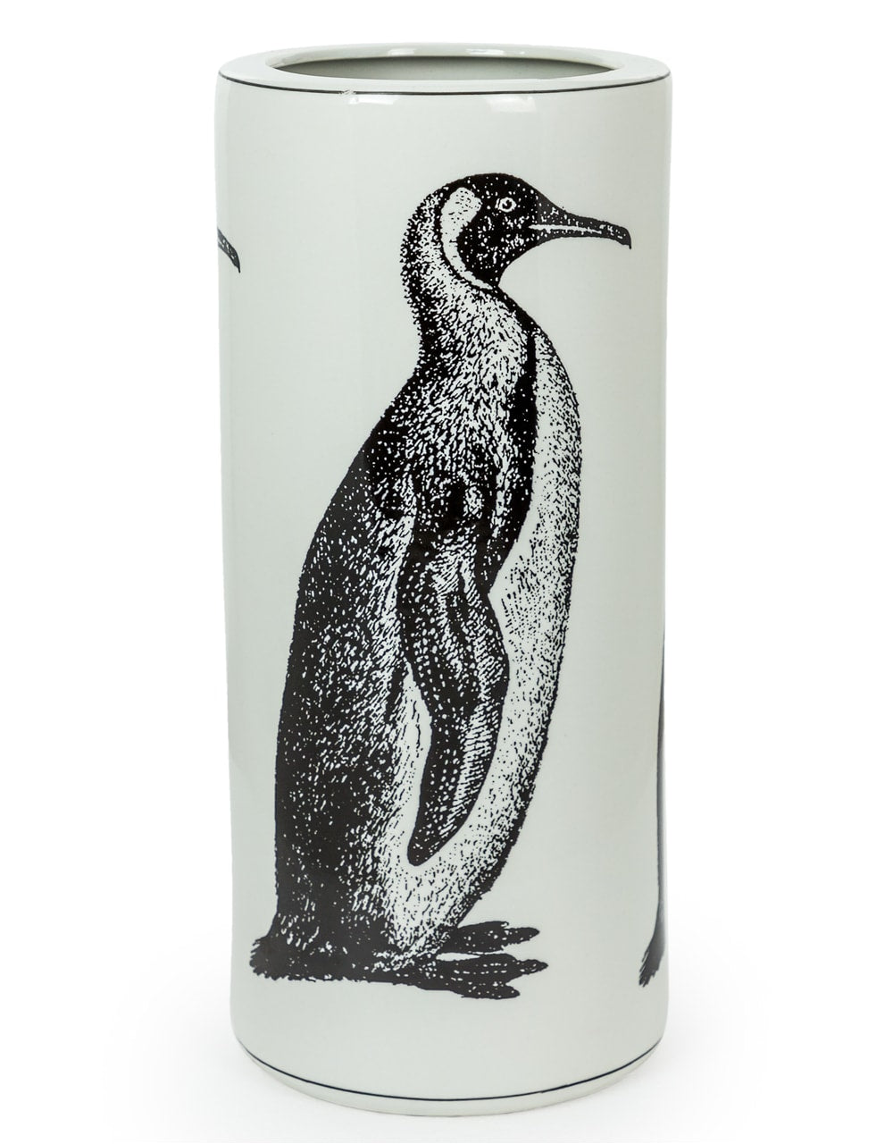 White Ceramic Penguin Umbrella Stand - BP285