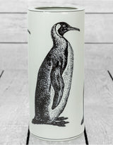 White Ceramic Penguin Umbrella Stand - BP285