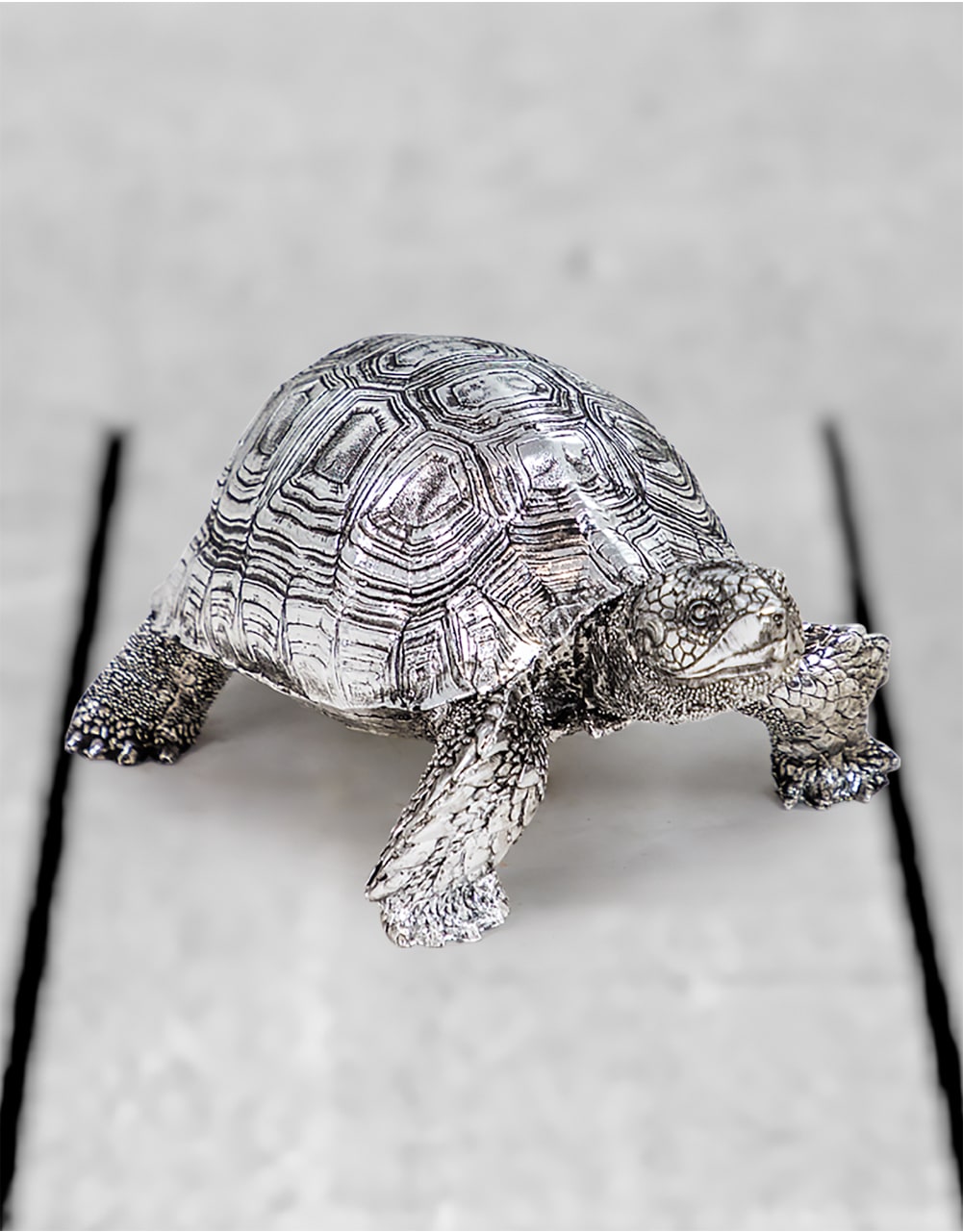 Small Silver Tortoise Figure - DVM19