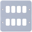 Selectric Metal Clad GRID360 8 Gang Faceplate