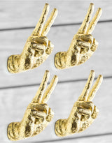Gold Set of 4 Peace Wall Hands - TPR21
