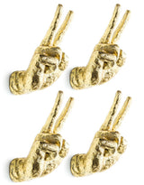 Gold Set of 4 Peace Wall Hands - TPR21