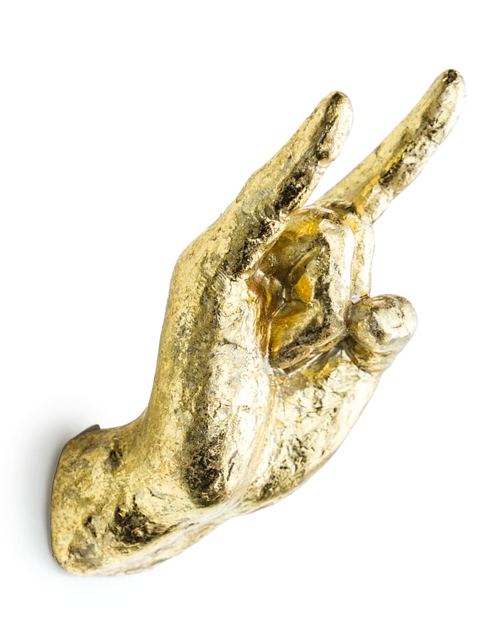 Gold Set of 4 Rock On Wall Hands - TPR22